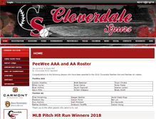 Tablet Screenshot of cloverdalebaseball.com